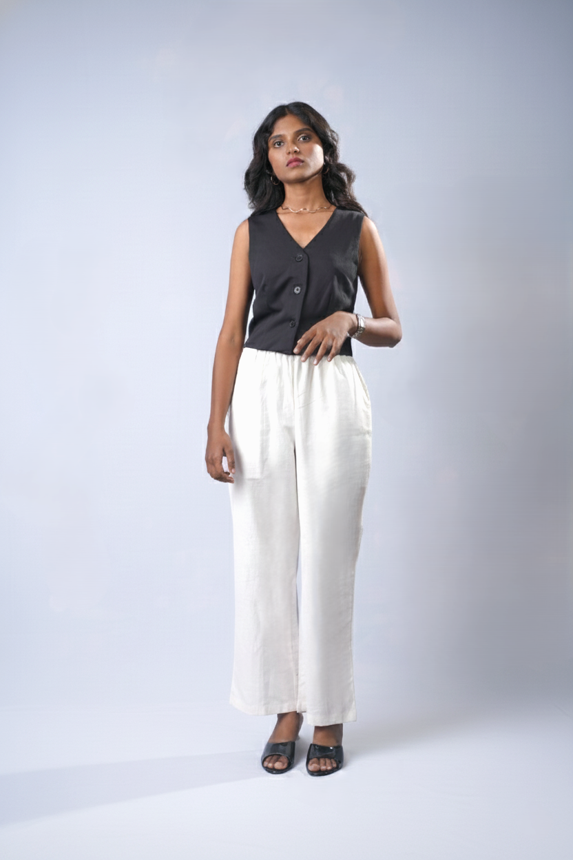 Ivory Linen Trousers