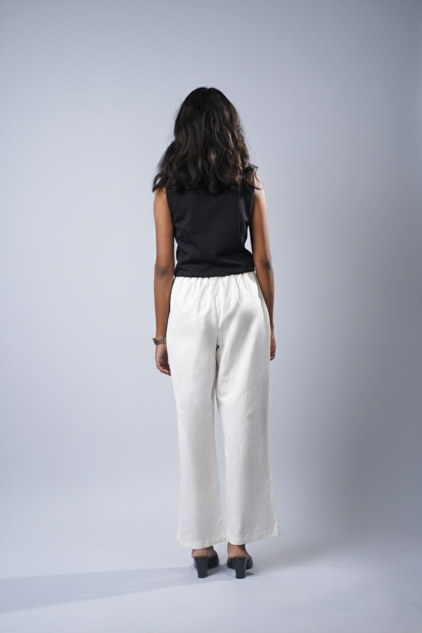 Ivory Linen Trousers